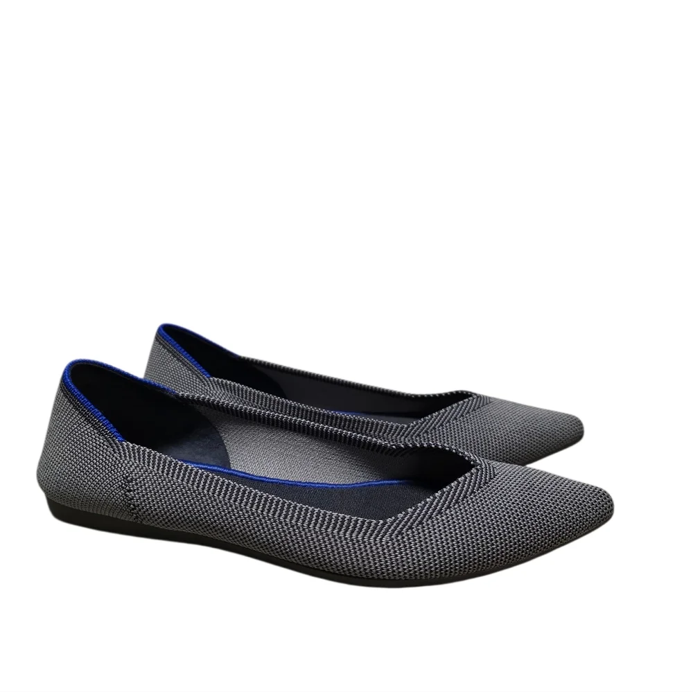 ROTHYS THE POINT GRAY BALLET FLATS 7